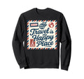 Travel Airmail Wanderlust Lovers White Sweatshirt - Trendy Graphic Unisex - T-Shirt, Sweatshirt, Hoodie
