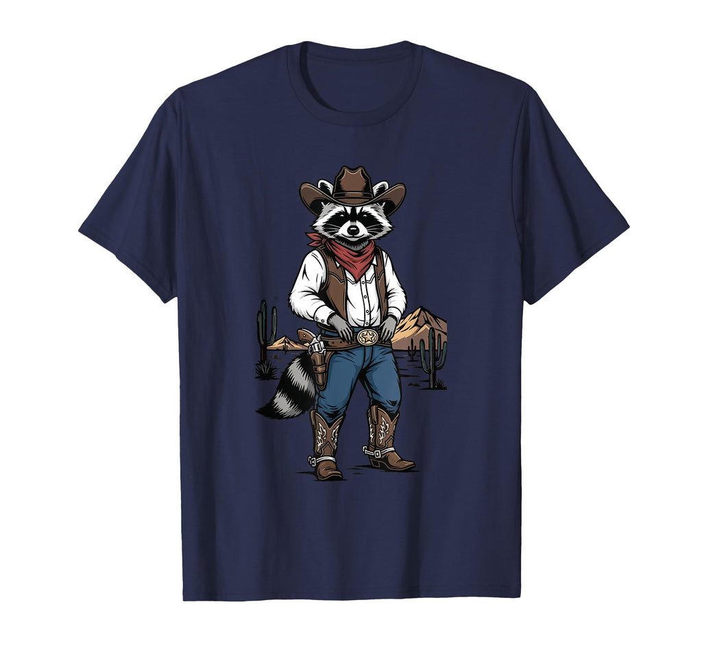 Racoon Cowboy Western Country Funny T-Shirt - Streetwear Style for Adults - T-Shirt, Sweatshirt, Hoodie