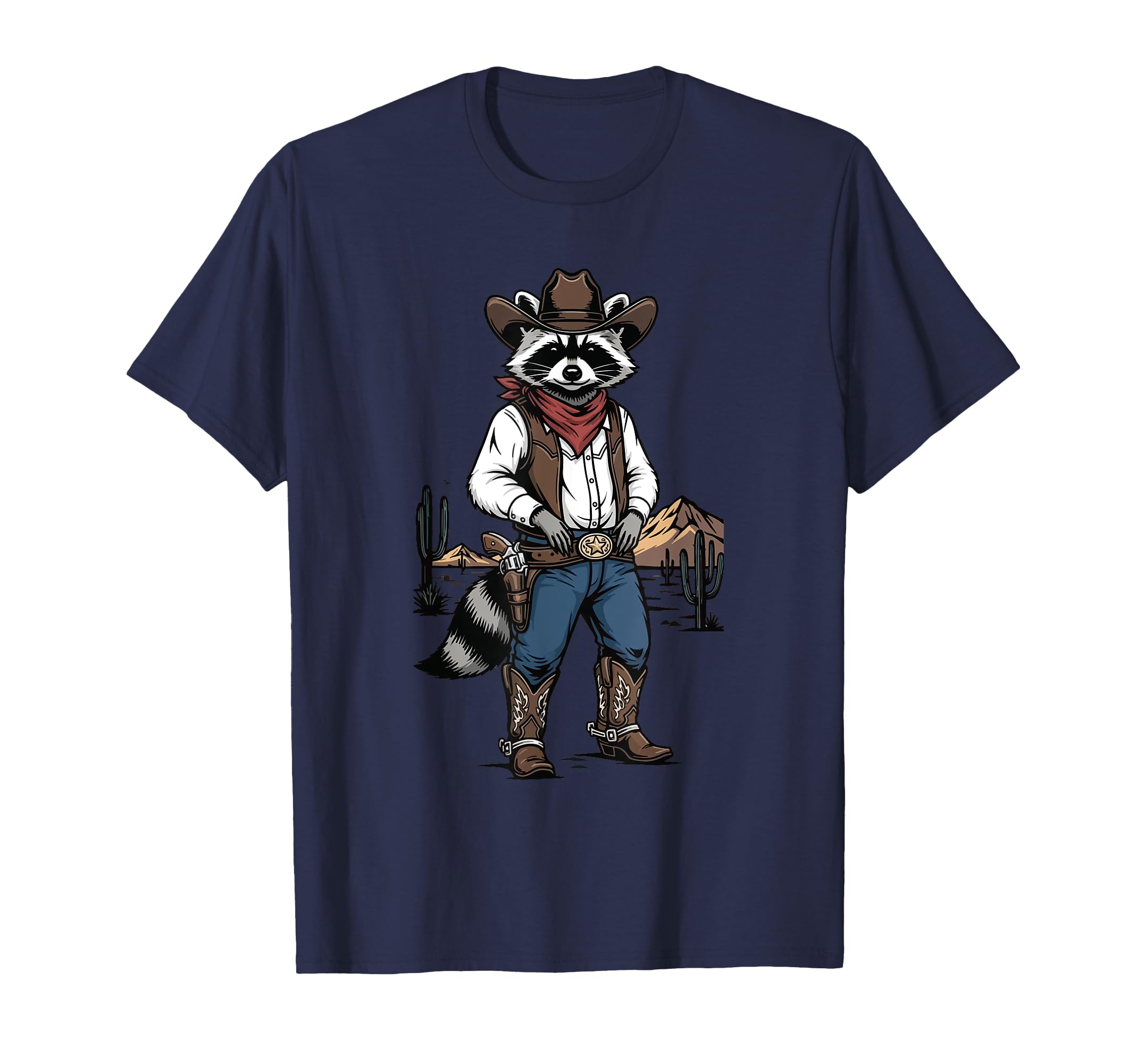 Racoon Cowboy Western Country Funny T-Shirt - Streetwear Style for Adults - T-Shirt, Sweatshirt, Hoodie