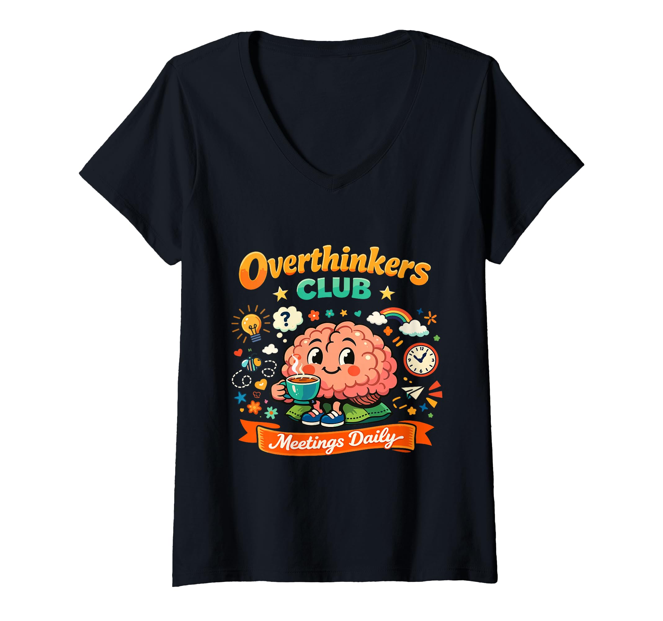 Womens Funny Overthinkers Club T-Shirt - Fun Novelty Design Men Women - T-Shirt, Sweatshirt, Hoodie