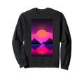 Synthwave Landscape Retrowave 80S Sweatshirt - Casual Everyday Wear Unisex - T-Shirt, Sweatshirt, Hoodie