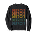 Detroit City Vibrant Stripe Sweatshirt - Graphic Print for Adults - T-Shirt, Sweatshirt, Hoodie