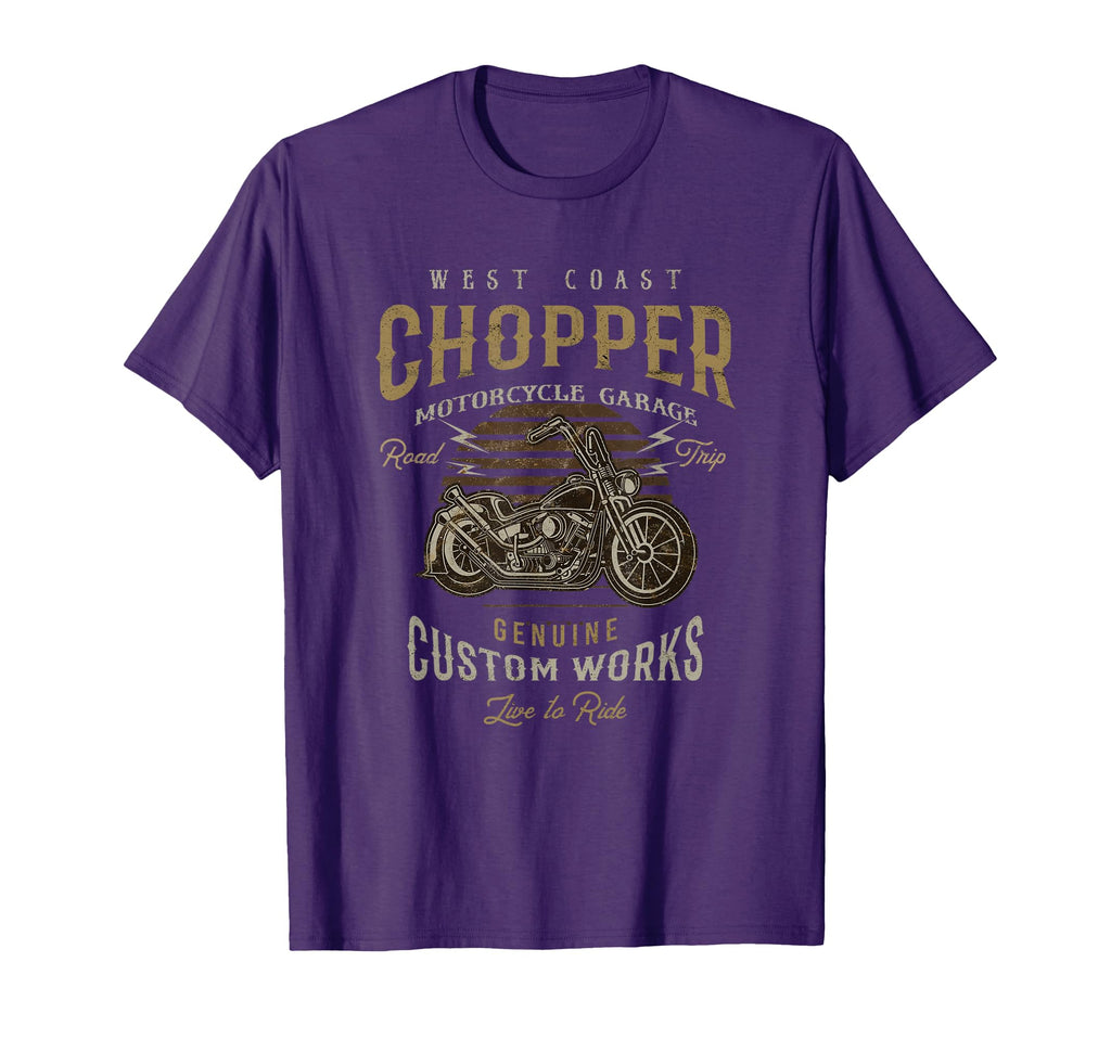 West Coast Chopper Garage Motorcycle T-Shirt - Fun Novelty Design Men Women - T-Shirt, Sweatshirt, Hoodie