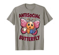 Groovy Anti Social Butterfly Ironic T-Shirt - Unique Graphic for Adults - T-Shirt, Sweatshirt, Hoodie
