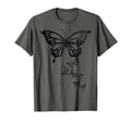 Butterfly Black Distressed T-Shirt - Aesthetic Graphic for Adults - T-Shirt, Sweatshirt, Hoodie