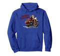 Merry Santa Riding Motorcycle Bike Hoodie - Unique Graphic for Adults - T-Shirt, Sweatshirt, Hoodie