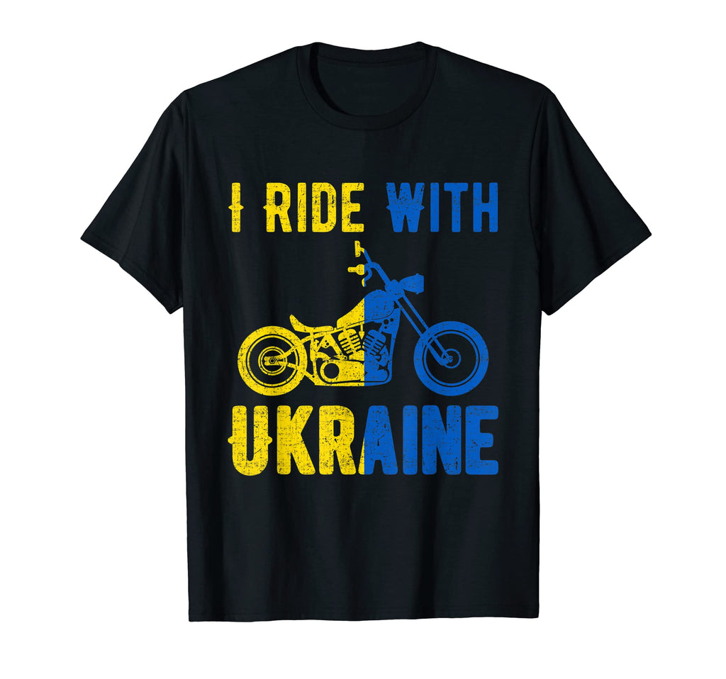 Ride Ukraine Motorcycle Ukrainian T-Shirt - Aesthetic Graphic for Adults - T-Shirt, Sweatshirt, Hoodie