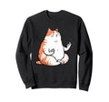 Meditation Cat Yoga Pose Relaxing Sweatshirt - Fun Novelty Design Unisex - T-Shirt, Sweatshirt, Hoodie