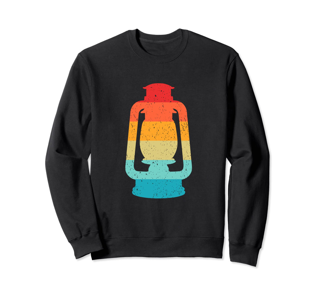 Lantern Silhouette 70S 80S Distressed Sweatshirt - Trendy Graphic Unisex - T-Shirt, Sweatshirt, Hoodie