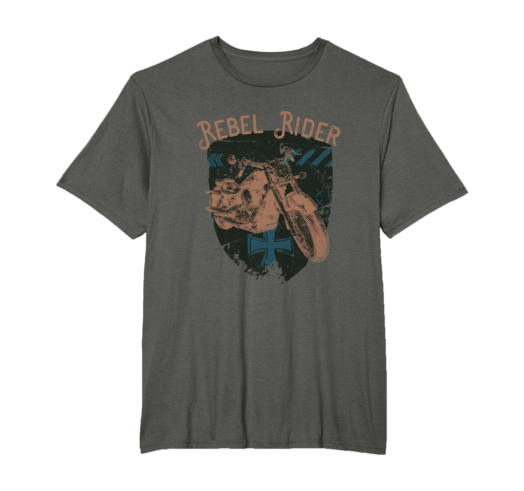 Rebel Rider Motorcycle Rocker Biker T-Shirt - Fun Novelty Design for Adults - T-Shirt, Sweatshirt, Hoodie