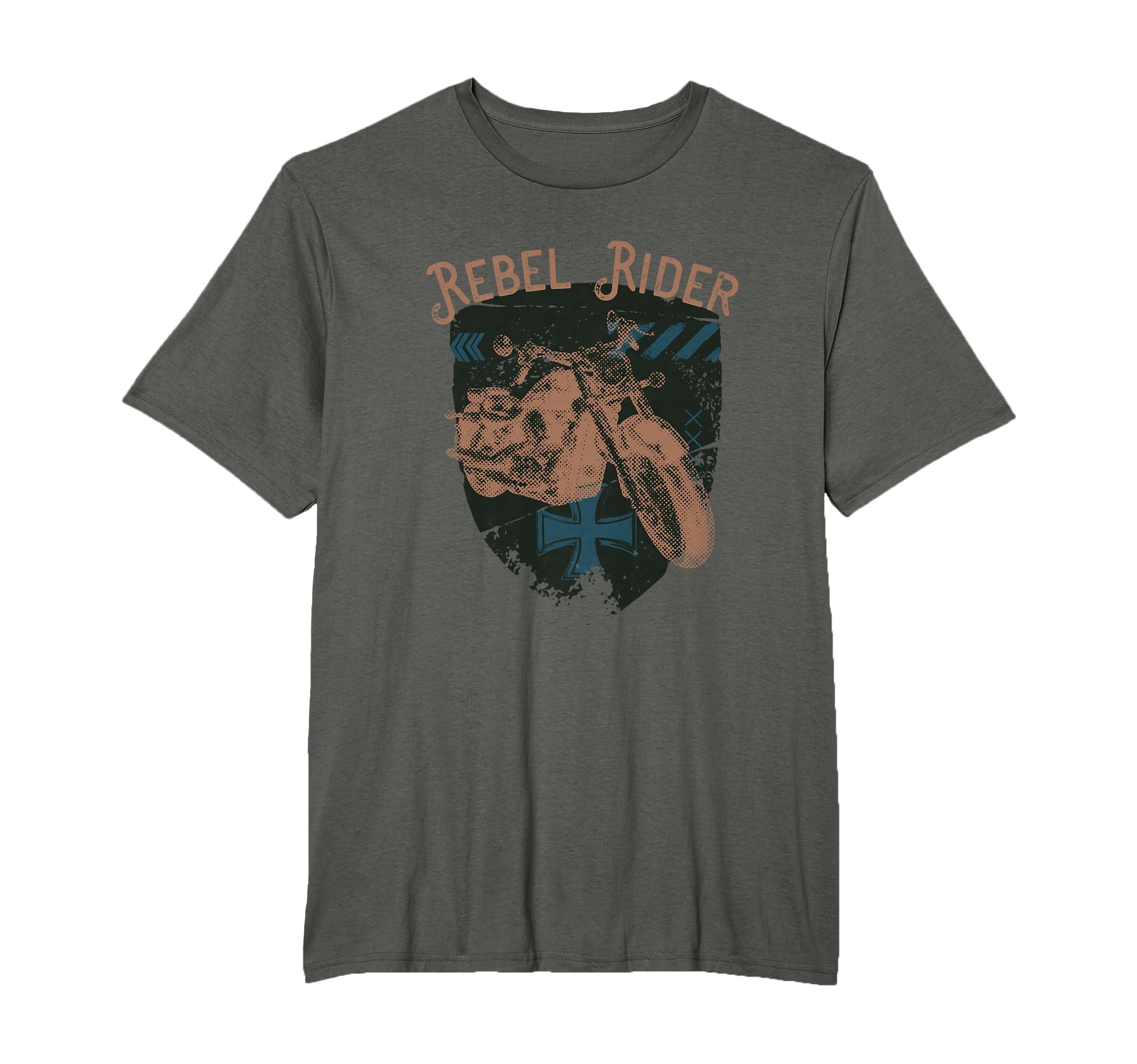 Rebel Rider Motorcycle Rocker Biker T-Shirt - Fun Novelty Design for Adults - T-Shirt, Sweatshirt, Hoodie