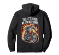Funny Motorcycle Skeleton Riding Biker Hoodie - Novelty Apparel Men Women - T-Shirt, Sweatshirt, Hoodie