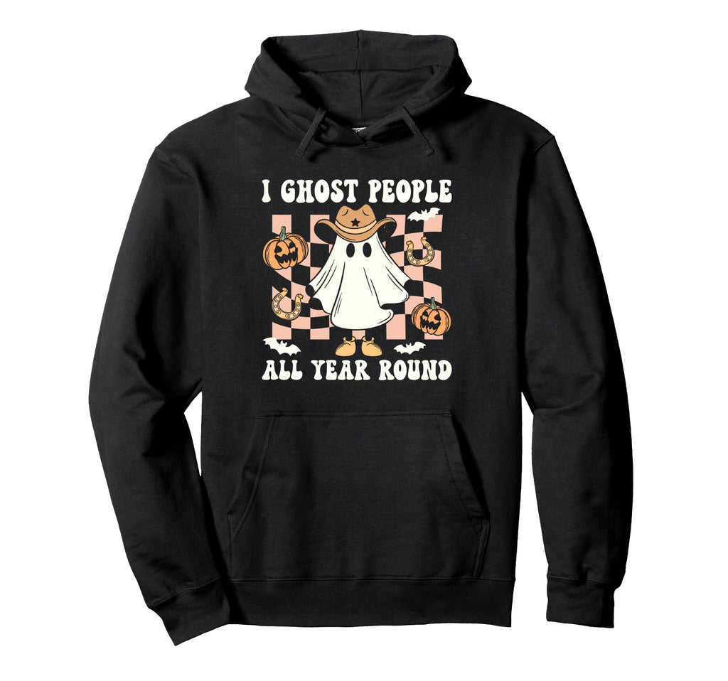 I Ghost People All Year Around Western Hoodie - Minimalist Print Unisex - T-Shirt, Sweatshirt, Hoodie