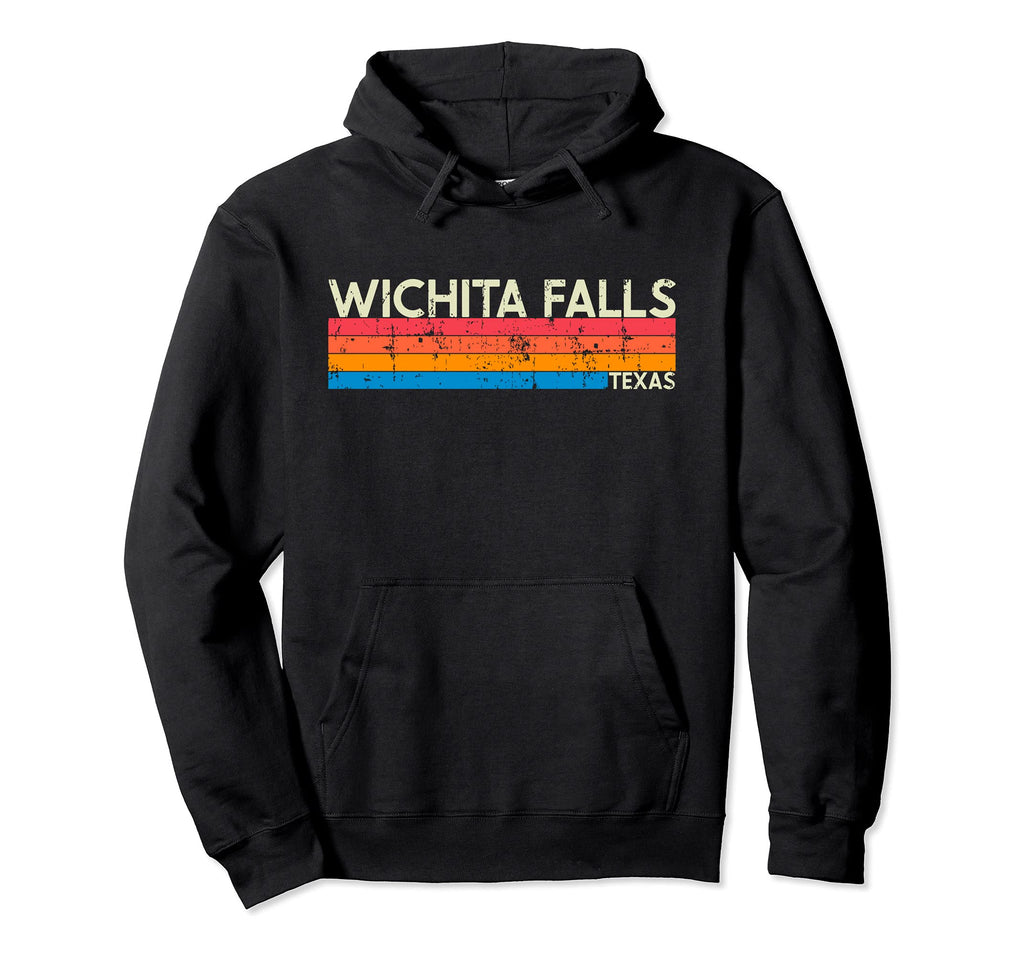 Wichita Falls Texas Distressed Souvenir Hoodie - Graphic Print for Adults - T-Shirt, Sweatshirt, Hoodie