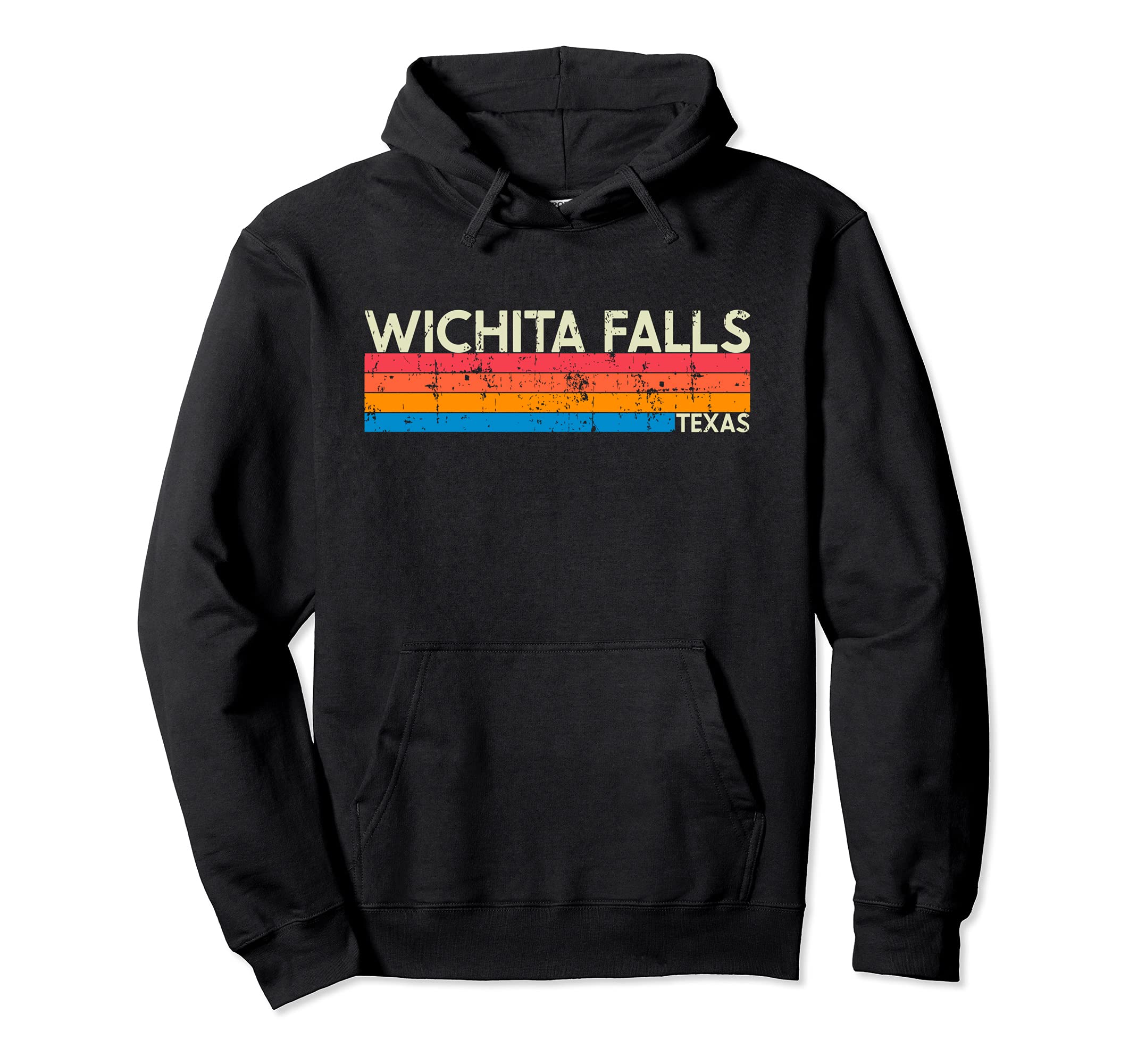 Wichita Falls Texas Distressed Souvenir Hoodie - Graphic Print for Adults - T-Shirt, Sweatshirt, Hoodie