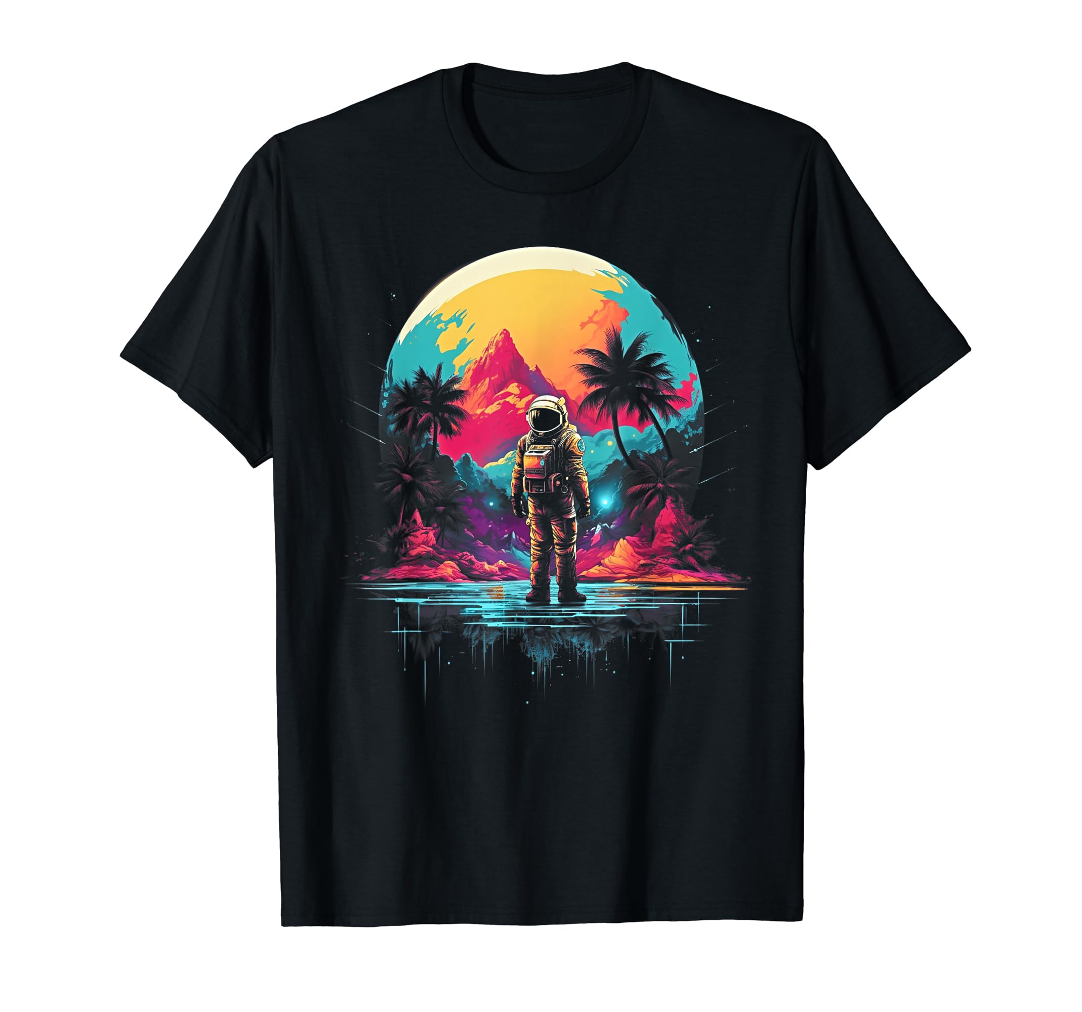 Synthwave Astronaut Cyberpunk 80S Sci T-Shirt - Trendy Graphic for Adults - T-Shirt, Sweatshirt, Hoodie