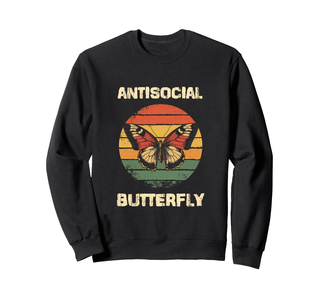 Antisocial Butterfly Gift Hoodie - Novelty Apparel for Adults - T-Shirt, Sweatshirt, Hoodie