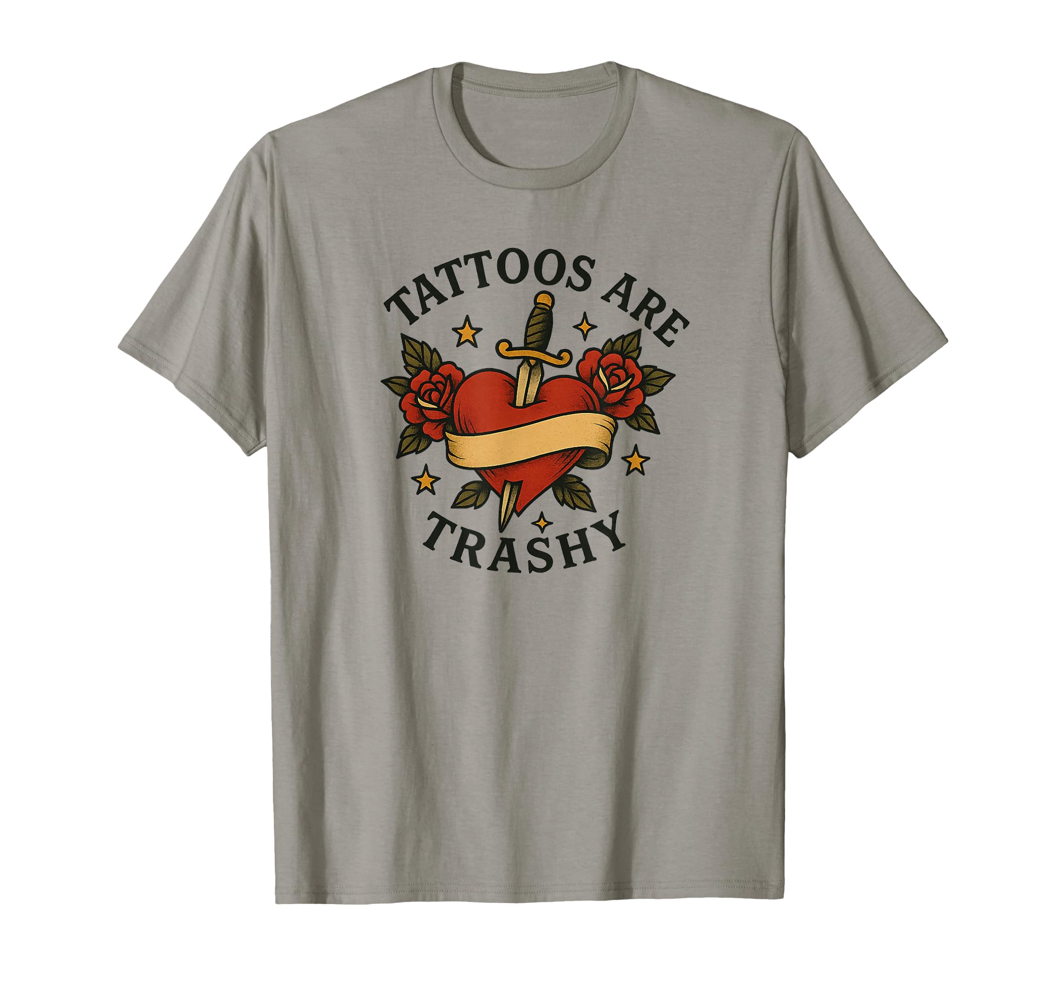 Tattoos Are Trashy Flash Art Funny Ink T-Shirt - Minimalist Print Unisex - T-Shirt, Sweatshirt, Hoodie