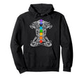 Yoga Lotus Pose Chakras Mandala Meditation Hoodie - Unique Graphic Unisex - T-Shirt, Sweatshirt, Hoodie