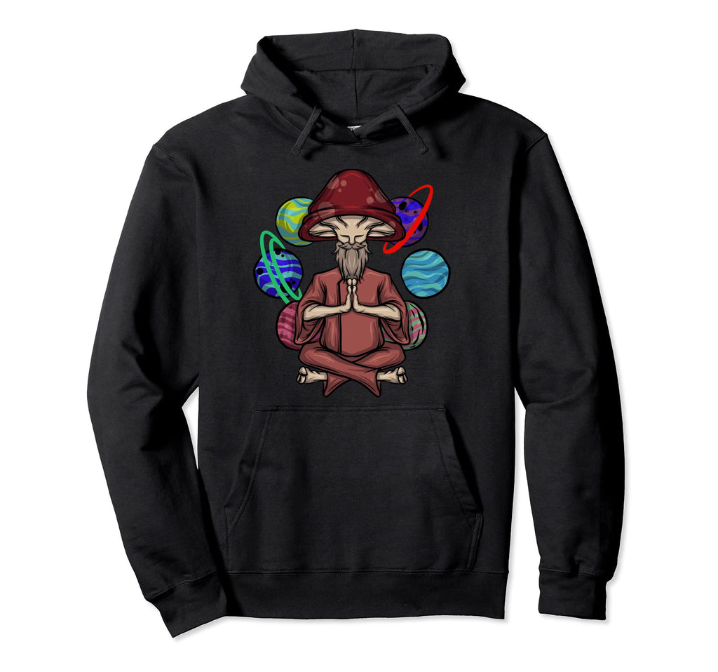 Spirituality Mycology Buddhist Mushroom Hoodie - Aesthetic Graphic Unisex - T-Shirt, Sweatshirt, Hoodie