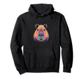 Vibrant Colorful Capybara Face Head Hoodie - Aesthetic Graphic Unisex - T-Shirt, Sweatshirt, Hoodie