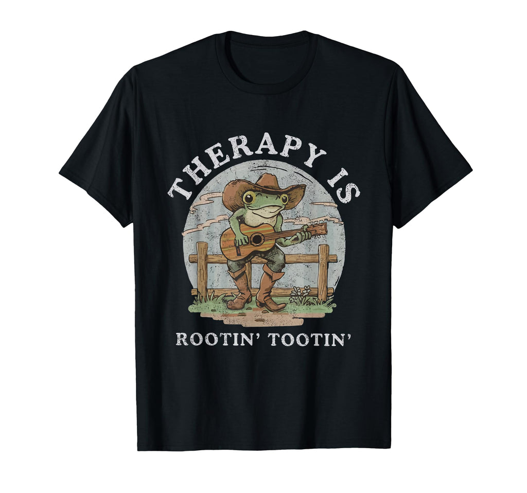 Therapy Is Rooting Tooting Western T-Shirt - Streetwear Style Men Women - T-Shirt, Sweatshirt, Hoodie