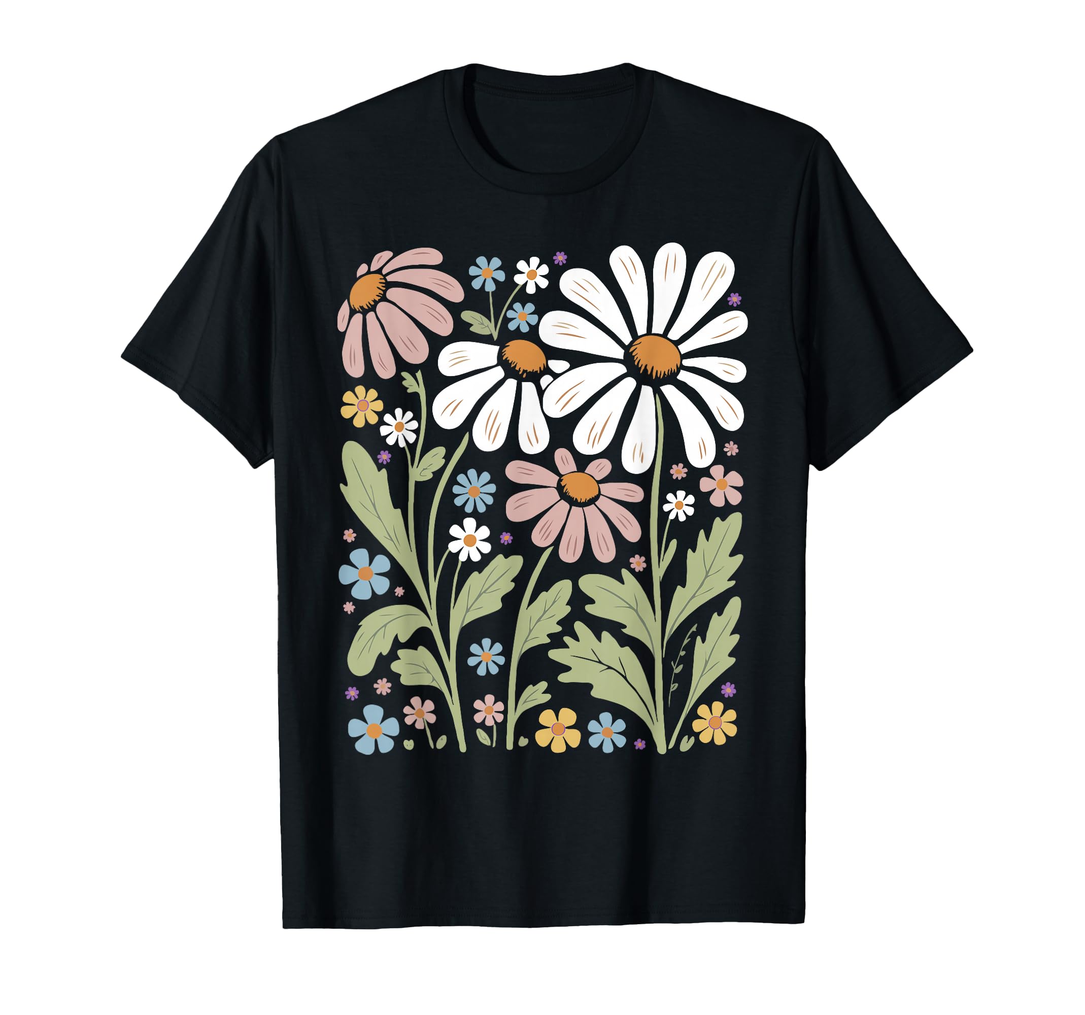 Wildflowers Flowers Pattern Summer T-Shirt - Aesthetic Graphic Men Women - T-Shirt, Sweatshirt, Hoodie