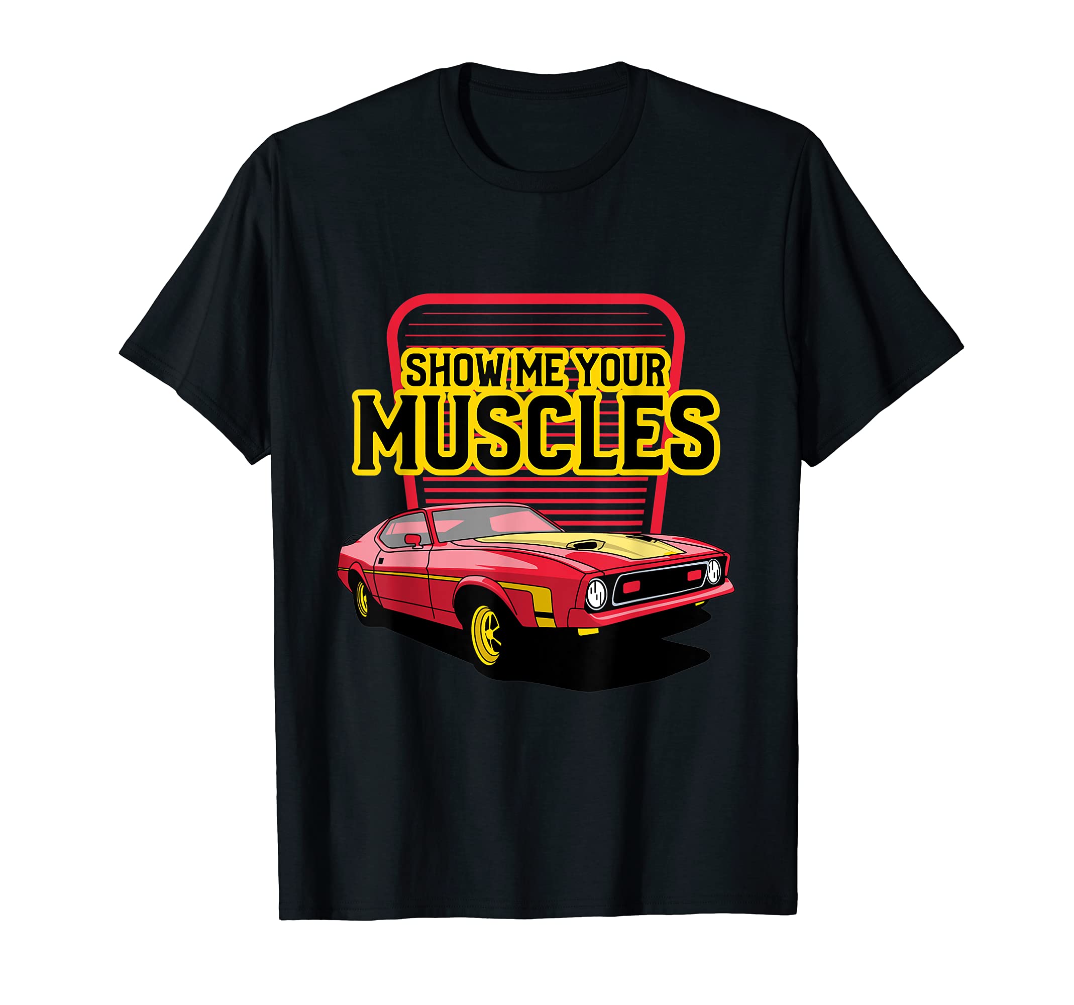 Funny Show Me Your Muscles American T-Shirt - Minimalist Print for Adults - T-Shirt, Sweatshirt, Hoodie
