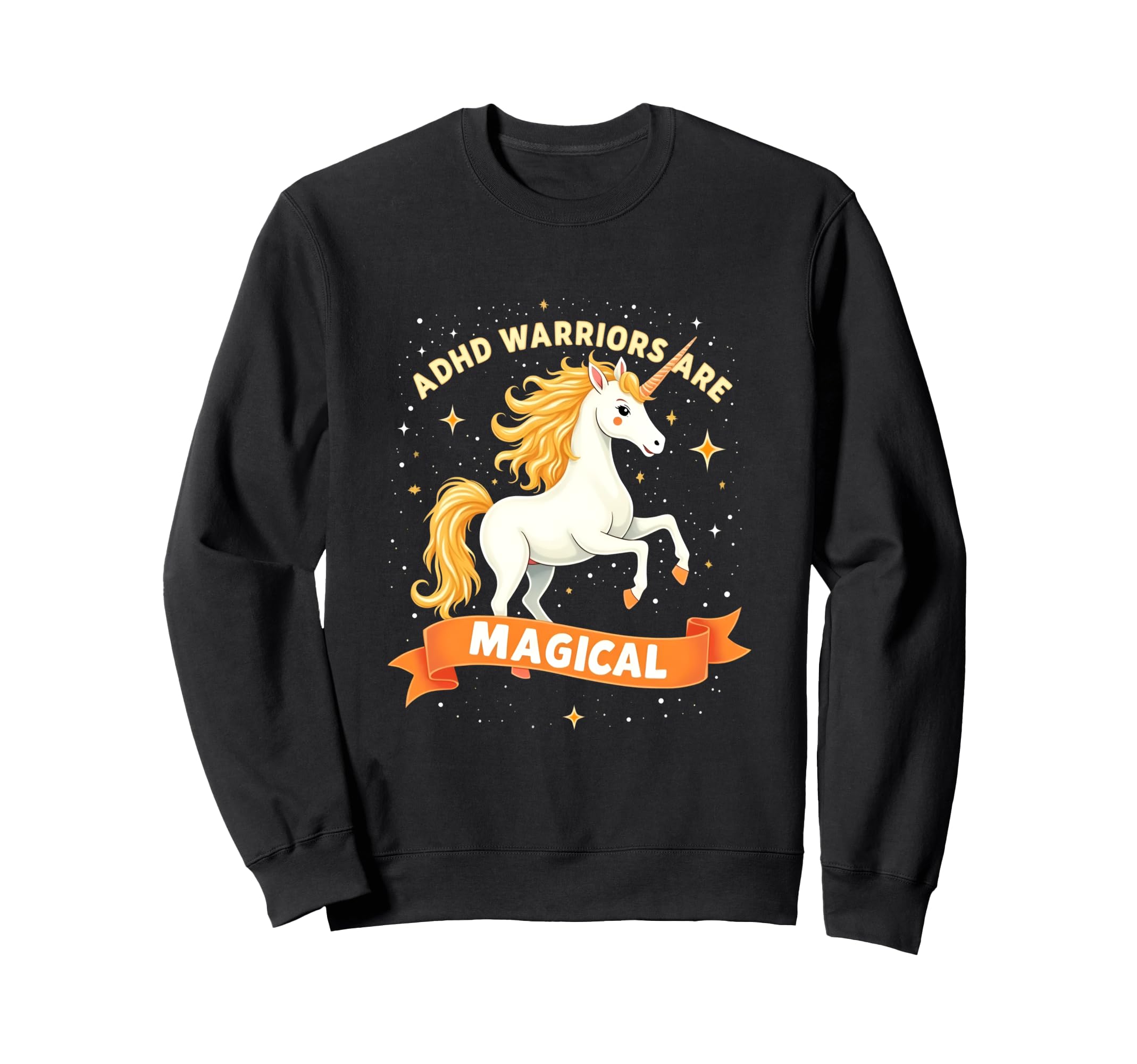 Empowered Adhd Warrior Unicorn Sweatshirt - Unique Graphic for Adults - T-Shirt, Sweatshirt, Hoodie
