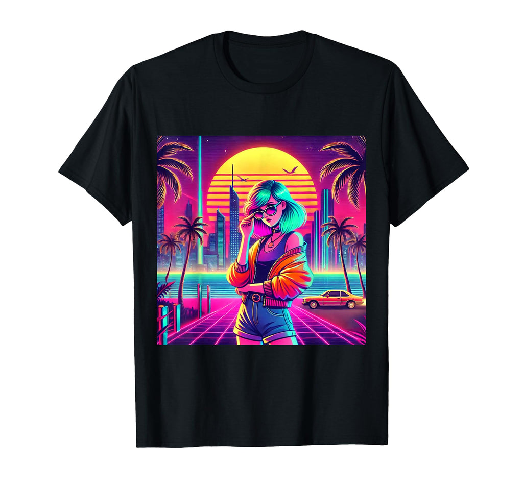 Synthwave Retrowave Outrun Aesthetic T-Shirt - Trendy Graphic Men Women - T-Shirt, Sweatshirt, Hoodie