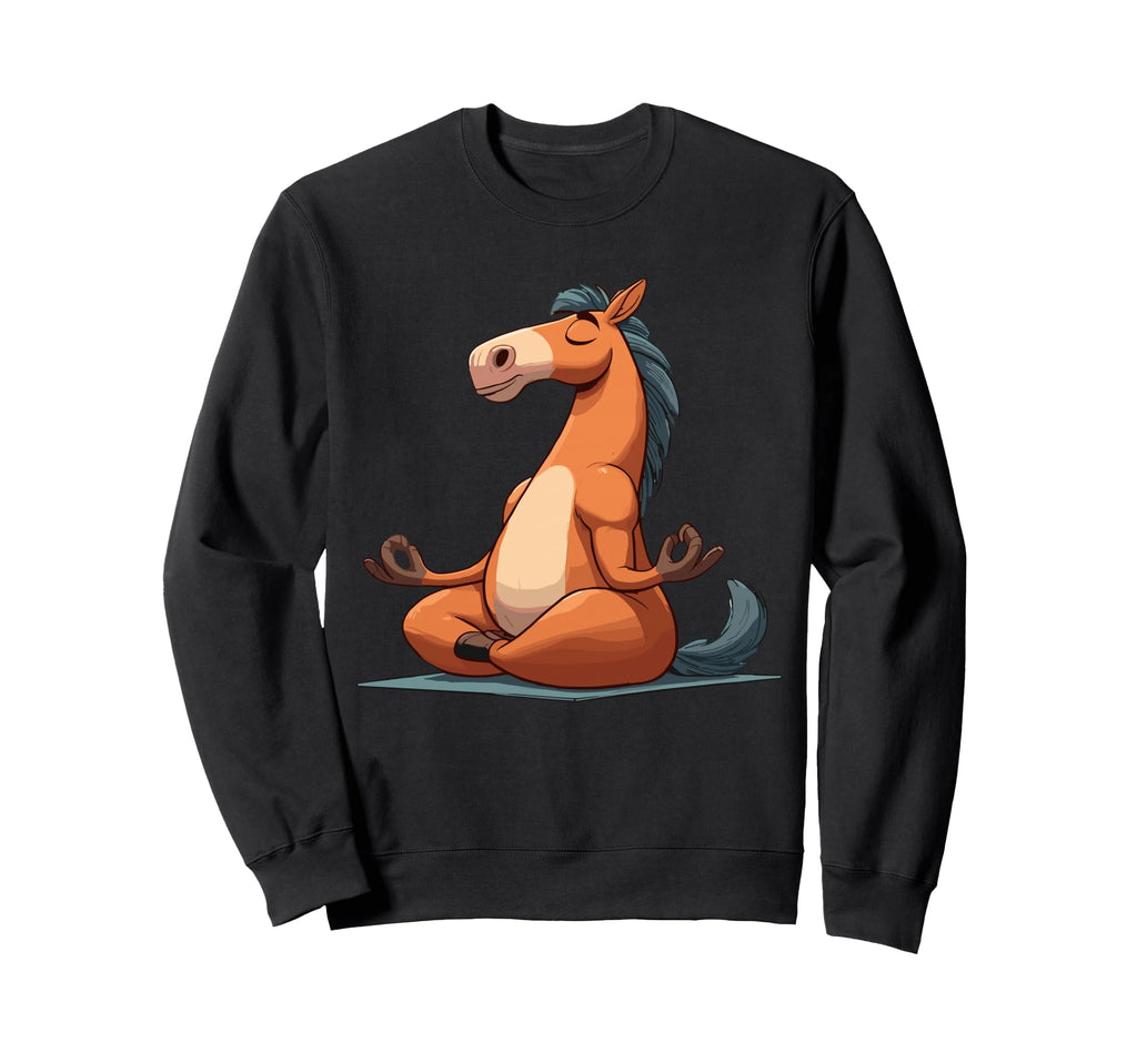 Meditation Horse Yoga Pose Sweatshirt - Novelty Apparel for Adults - T-Shirt, Sweatshirt, Hoodie