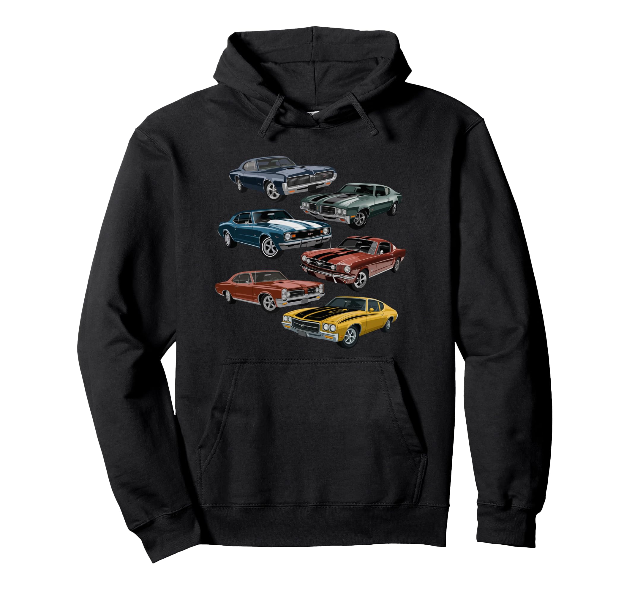 Muscle Cars Collection Car Enthusiasts Hoodie - Minimalist Print Unisex - T-Shirt, Sweatshirt, Hoodie
