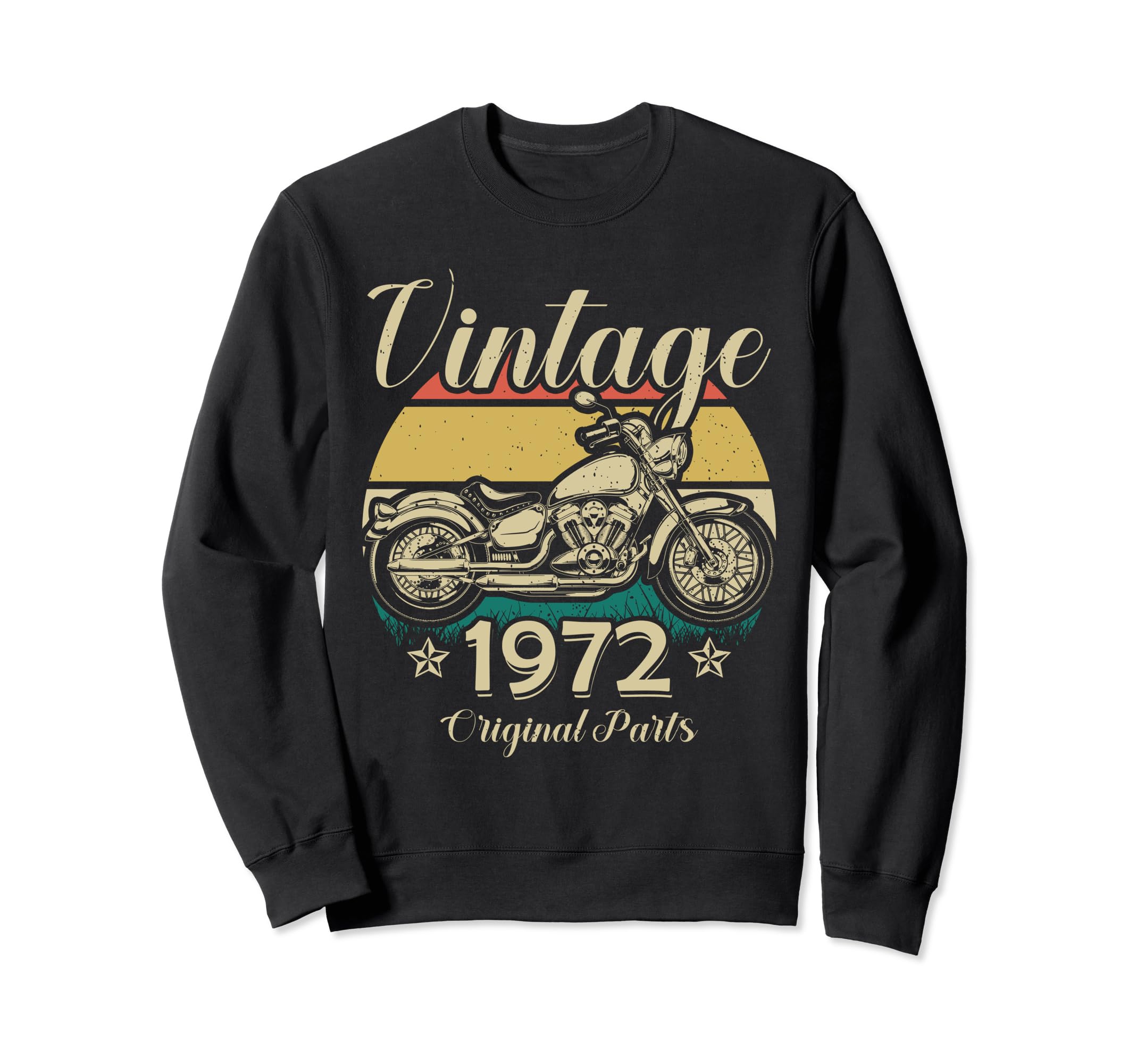 1972 Original Parts Motorcycle Rider Sweatshirt - Graphic Print for Adults - T-Shirt, Sweatshirt, Hoodie