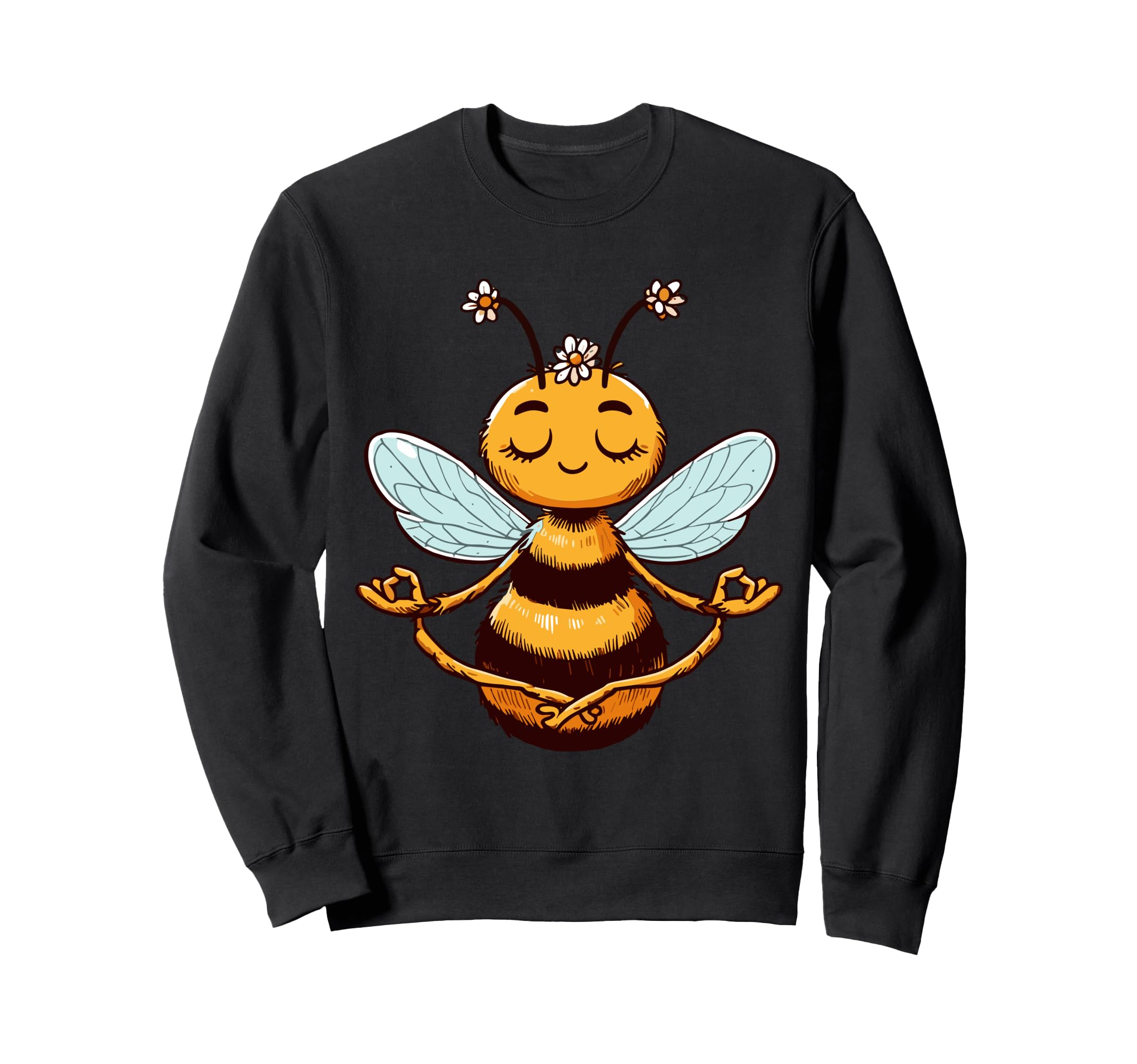 Meditation Bee Yoga Pose Sweatshirt - Fun Novelty Design Men Women - T-Shirt, Sweatshirt, Hoodie