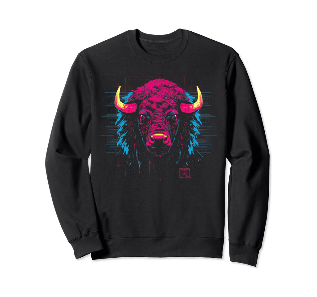 Buffalo Vaporwave Retrowave Sweatshirt - Minimalist Print Men Women - T-Shirt, Sweatshirt, Hoodie