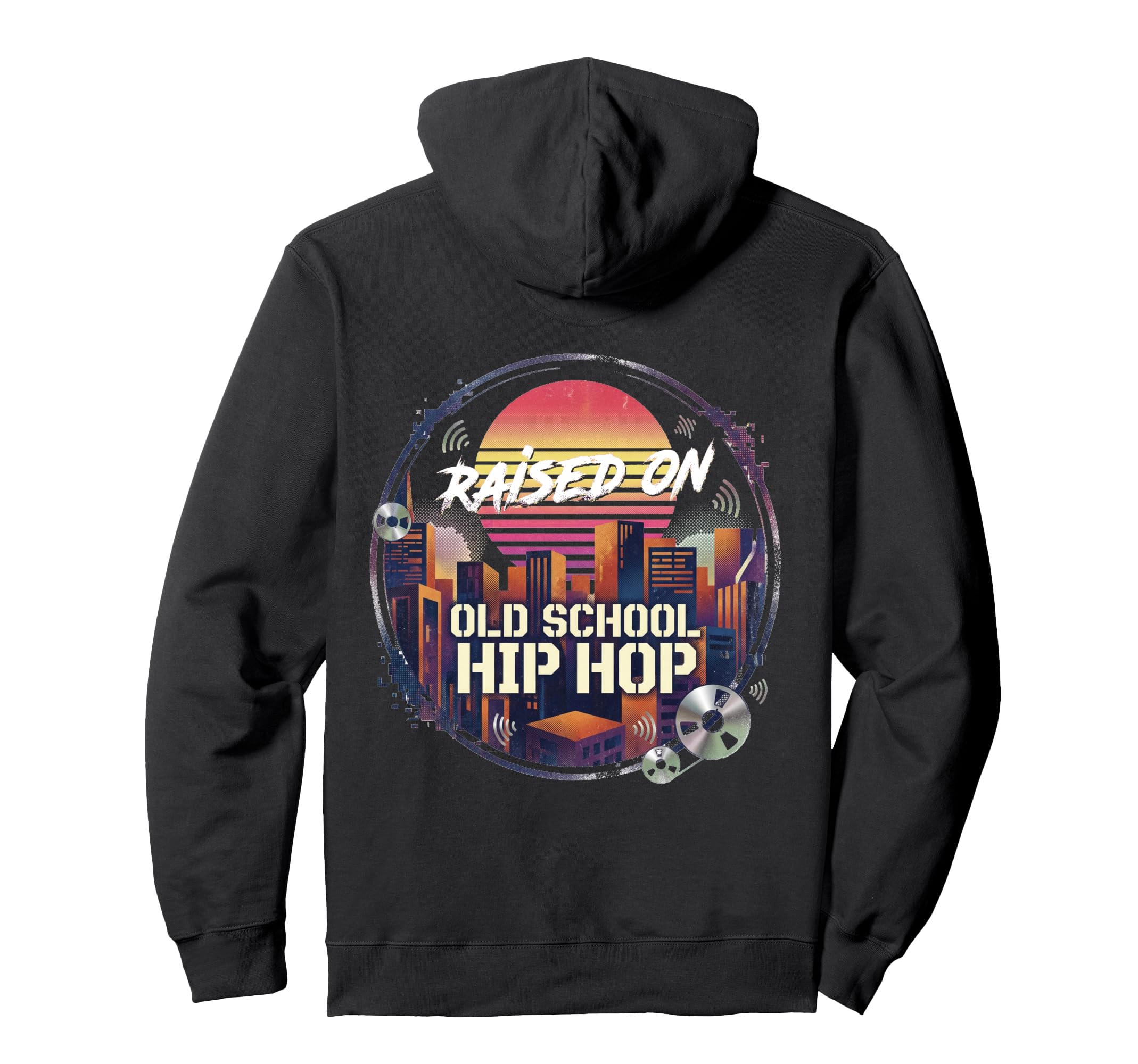 80S 90S Hip Hop Cd Gift Synthwave Sunset Hoodie - Unique Graphic Men Women - T-Shirt, Sweatshirt, Hoodie