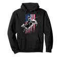 Rodeo Bull Rider Patriotic American Flag Hoodie - Custom Art Print Unisex - T-Shirt, Sweatshirt, Hoodie