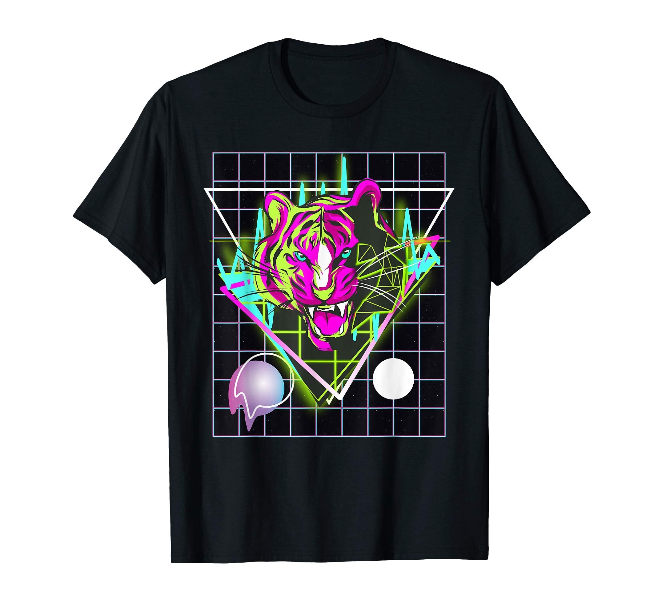 Vaporwave Tiger 80S 90S Synthwave Animal T-Shirt - Trendy Graphic Unisex - T-Shirt, Sweatshirt, Hoodie