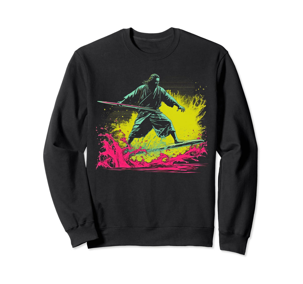 Samurai Surfer Y2K Edm Japan Sweatshirt - Streetwear Style for Adults - T-Shirt, Sweatshirt, Hoodie