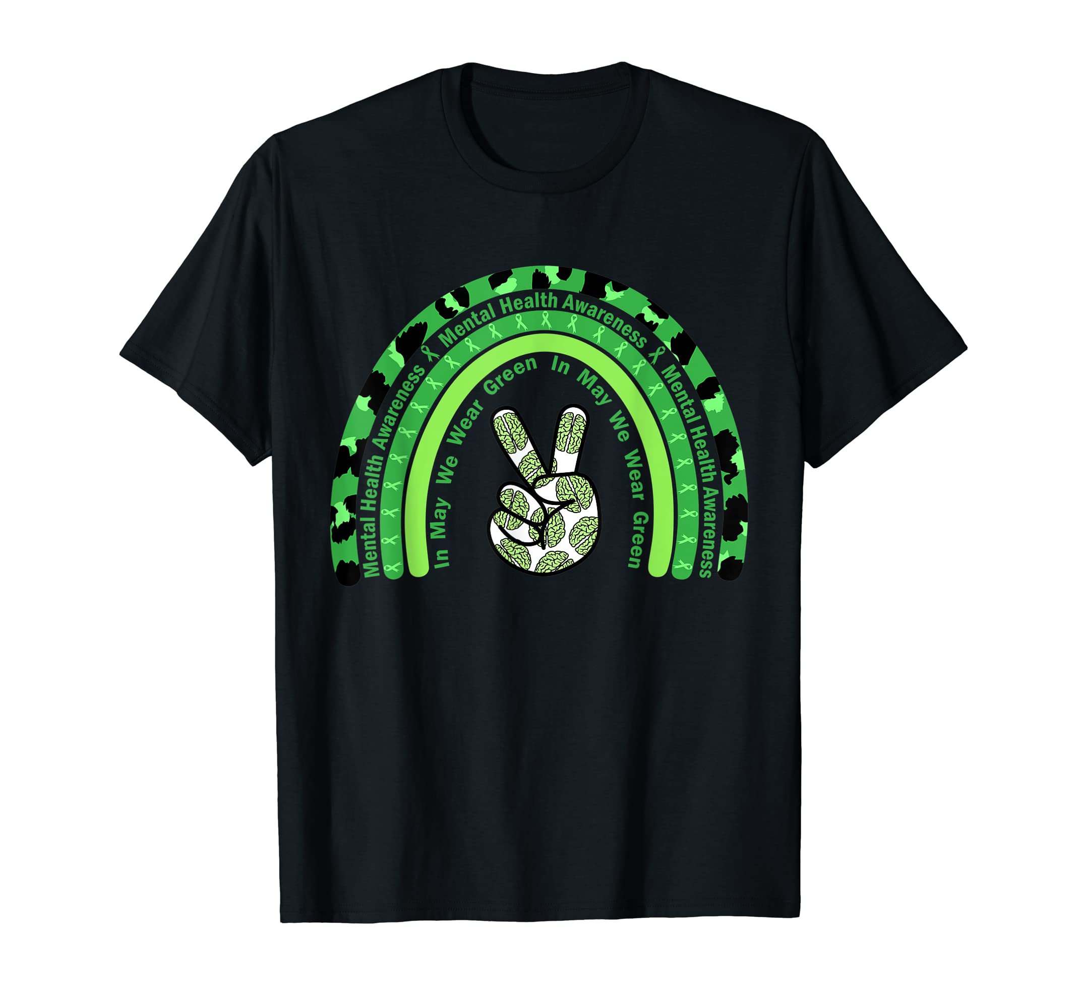 May We Wear Green Rainbow Mental T-Shirt - Minimalist Print Men Women - T-Shirt, Sweatshirt, Hoodie