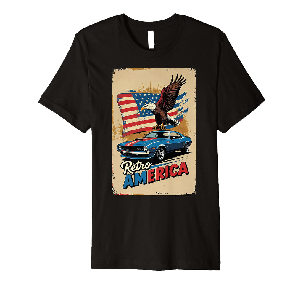Muscle Car American Car Enthusiasts T-Shirt - Custom Art Print for Adults - T-Shirt, Sweatshirt, Hoodie