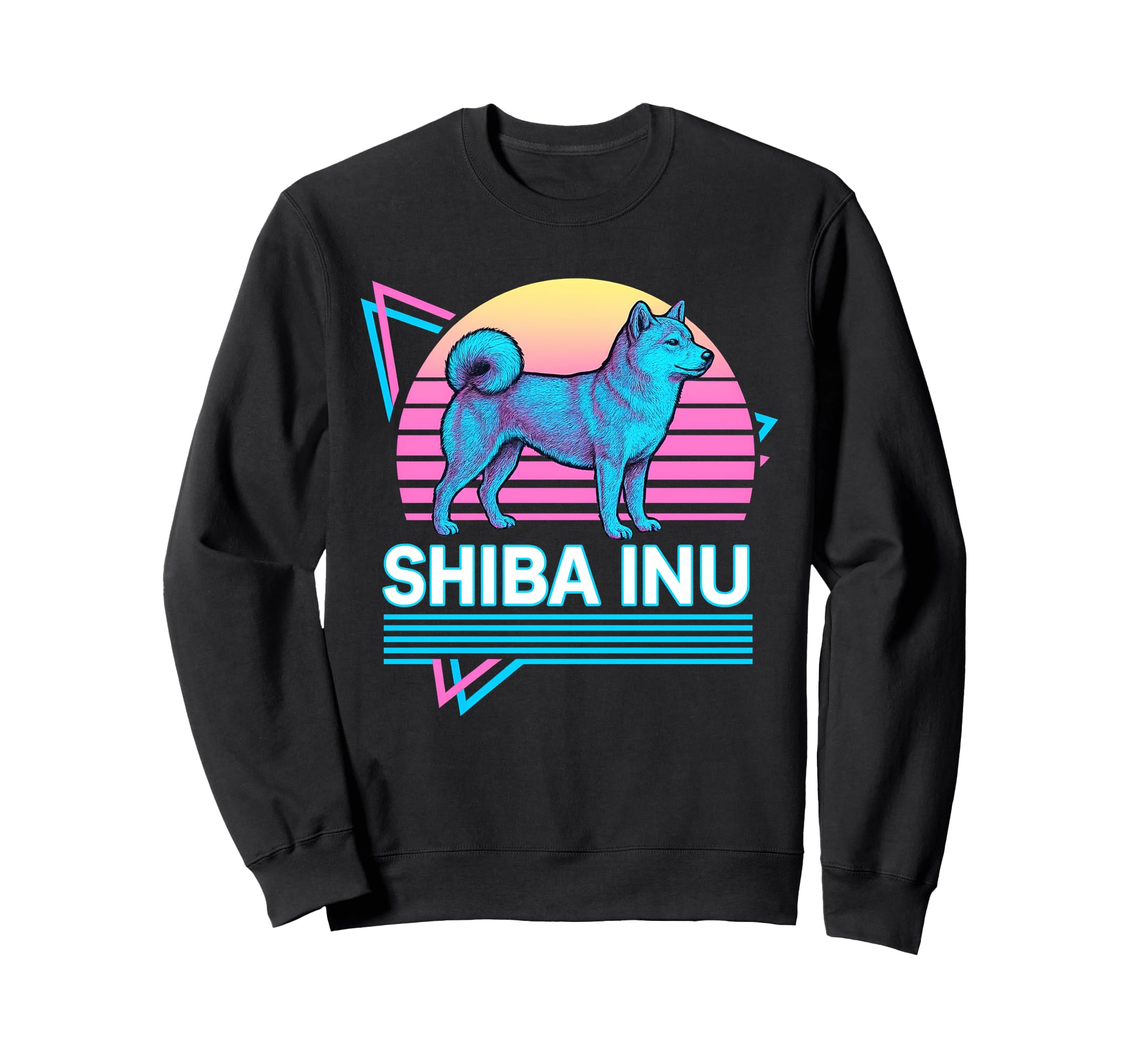 Shiba Inu Synthwave Aesthetic Dog Sweatshirt - Streetwear Style Men Women - T-Shirt, Sweatshirt, Hoodie