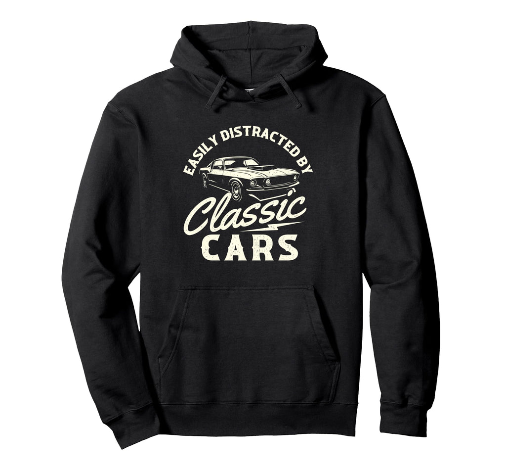 Easily Distracted Cars Racing Muscle Car Hoodie - Unique Graphic Men Women - T-Shirt, Sweatshirt, Hoodie