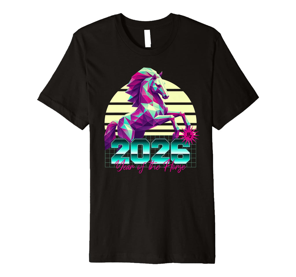 1990 Year Horse Birthday 80S Chinese T-Shirt - Unique Graphic for Adults - T-Shirt, Sweatshirt, Hoodie
