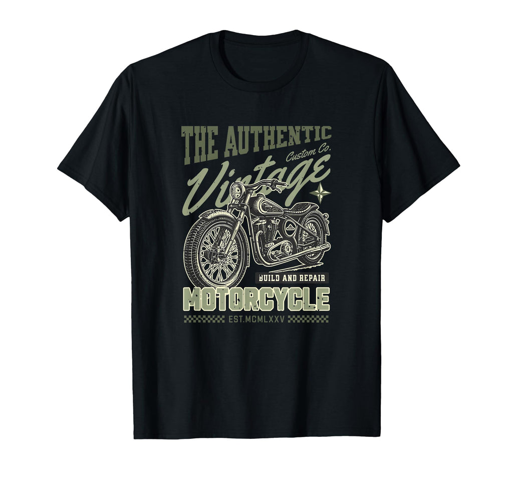 Biker Authentic Motorcycle T-Shirt - Unique Graphic Men Women - T-Shirt, Sweatshirt, Hoodie