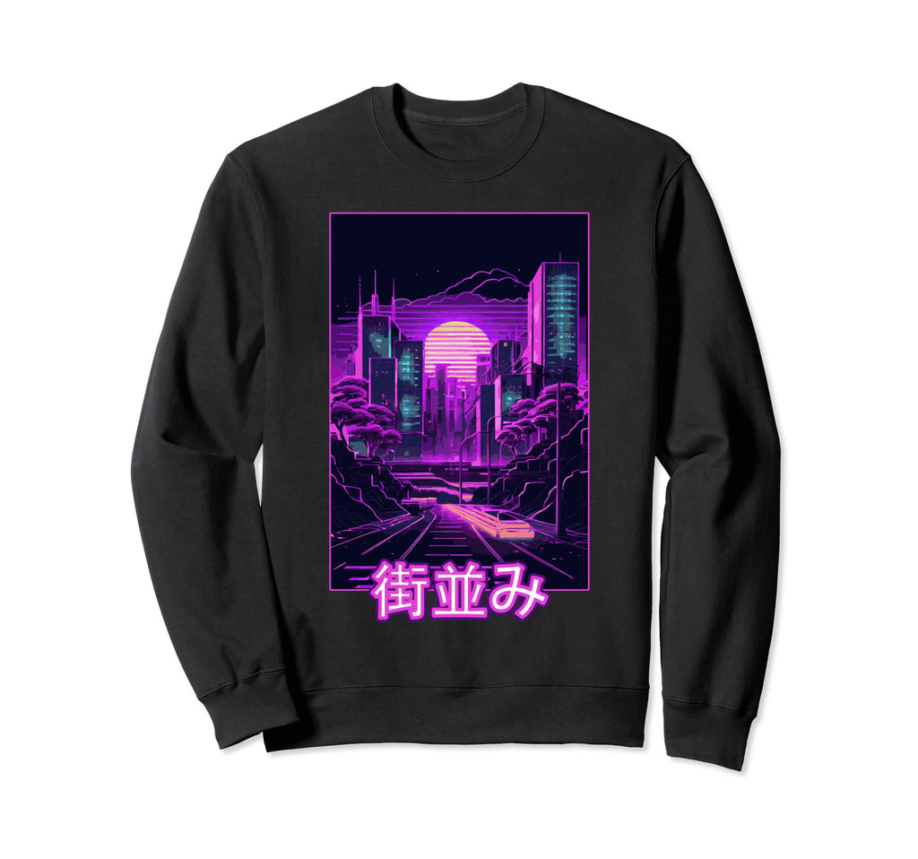 Japanese Tokyo City Vaporwave Sweatshirt - Streetwear Style Unisex - T-Shirt, Sweatshirt, Hoodie