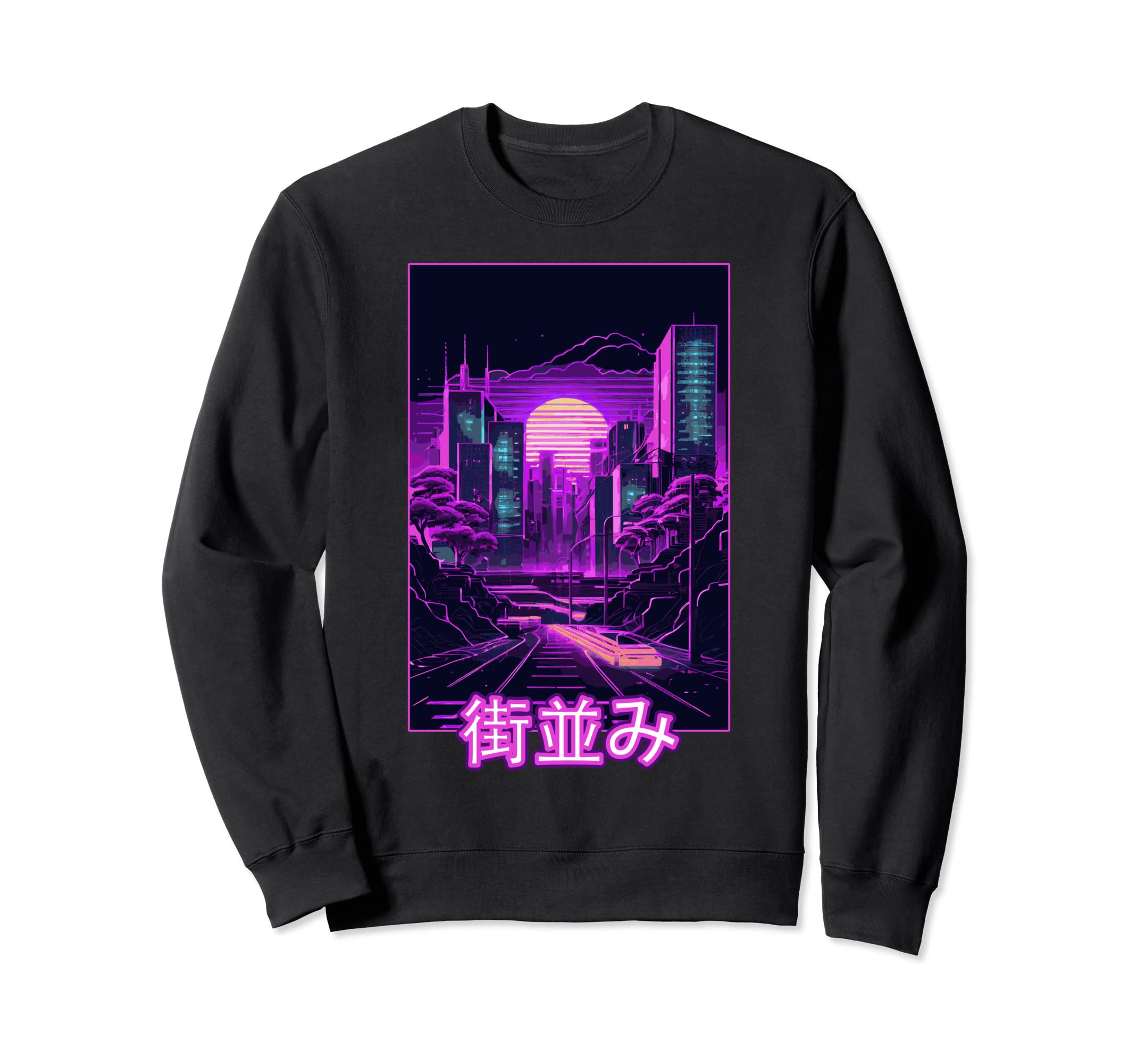 Japanese Tokyo City Vaporwave Sweatshirt - Graphic Print Men Women - T-Shirt, Sweatshirt, Hoodie