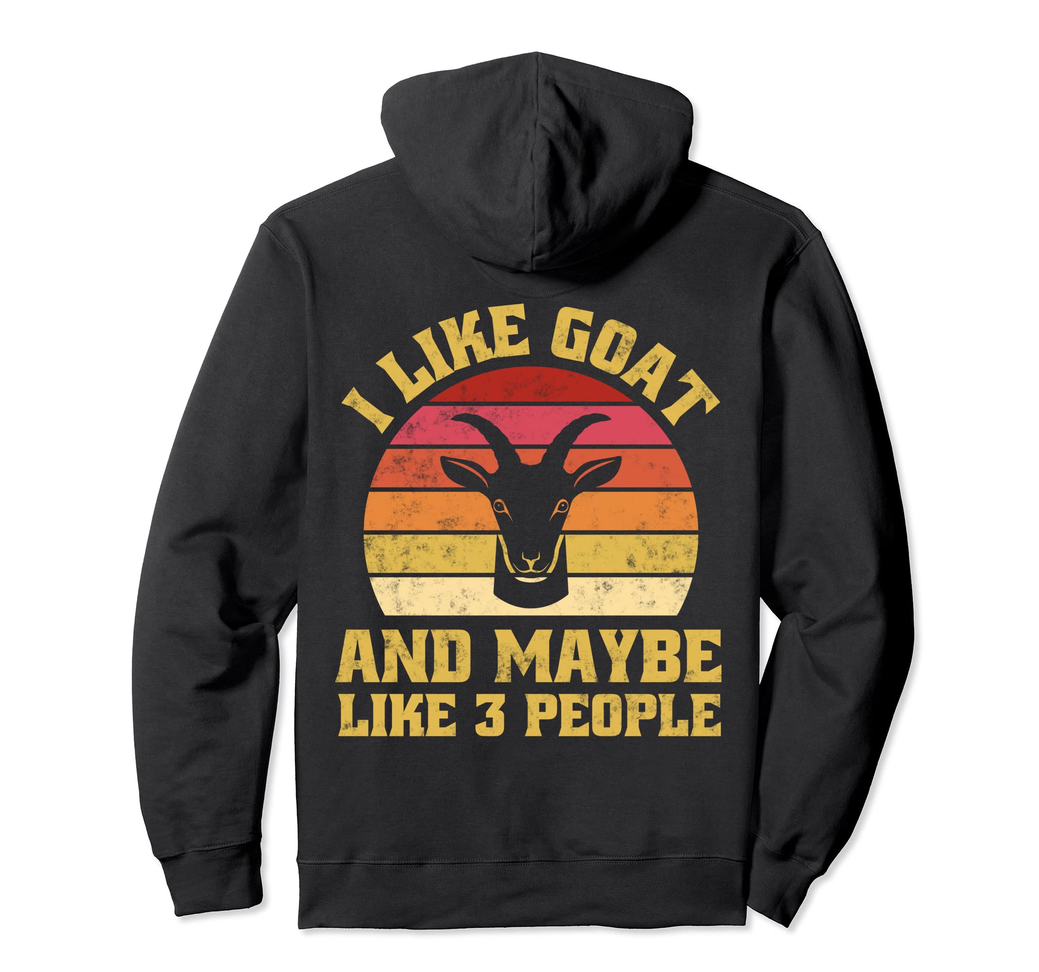 Funny Farm Animal Goats Lover Sunset Hoodie - Unique Graphic Men Women - T-Shirt, Sweatshirt, Hoodie