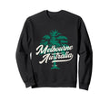 Palm Tree Typography Melbourne Sweatshirt - Unique Graphic for Adults - T-Shirt, Sweatshirt, Hoodie