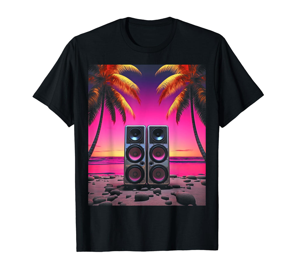 Vaporwave Stereo Speakers 80S T-Shirt - Casual Everyday Wear for Adults - T-Shirt, Sweatshirt, Hoodie